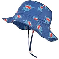 SOMALER Sun Bucket Hats for Kids Boys Girls UV UPF 50+ Sun Protection Hats Wide Brim Summer Play Hats