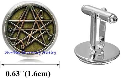 The Sigil of The Gateway Cuff Links,Gateway Cuff Links,Gateway Symbol Jewelry,Glass Dome Cuff Links,Sigil of The Gateway Photo Cuff Links,Glass Dome Cufflinks-JP276