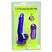 Healthy Vibes Powerful Vibrating Slim Suction Cup Dildo - 7 1/2'' Purple Jelly Dong with Remote Control