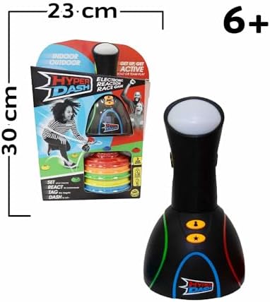 Hyper Dash - Jogo de Velocidade e Agilidade para 1 a 10 jogadores, inclui 3 modos, sinais coloridos e rotas personalizáveis, para uso interior e exterior, (HYP01000)