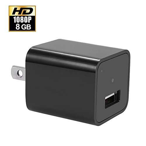 PC-Mart. NEW 8GB Hidden Spy Camera Real USB AC Adapter Wall Plug Charger Camcorder DV Surveillance HD 1080P Hidden Spy Wall Camera Video Recorder Loop Record For Home Security Nanny Spy Camera