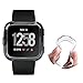 Case Compatible Fit bit Versa, GHIJKL Ultra Slim Soft Full Cover Accessories Case for Fit bit Versa, Crystal Clear