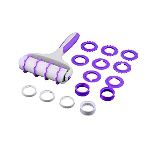 Fondant Strip Ribbon Cutter Decorating Cake Rolling Pin Embosser Roller Maker Set Sugar Craft DIY MuLuo