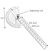 HanYan Angle Finder Swing Arm Protractor 0-180 Degrees Stainless Steel Goniometer Ruler - 150 mm Angle Tool