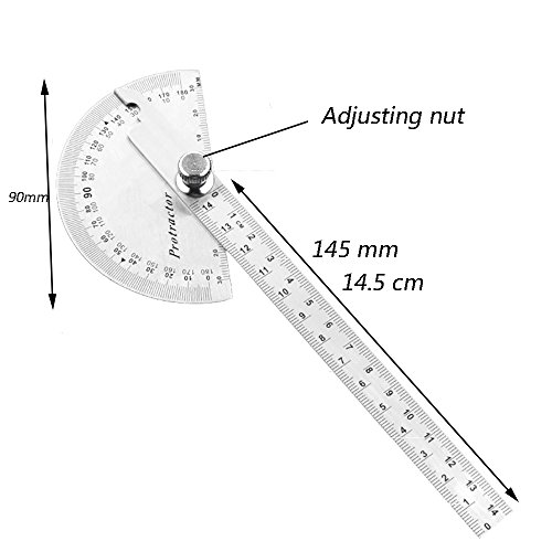 2 HanYan+Protractor+Degrees+Stainless+Goniometer