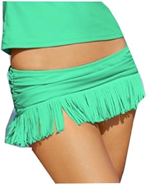 Jessica Simpson Fringe Swim Skirt Women's Swimsuit Green Small