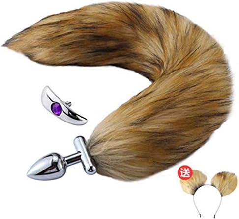Invisible Vibrate Cosplay Fox Tail Ears Set No Massage Metal Fox Tail Deformable Fox Tail BǜttPlǔg for Couples Flirting