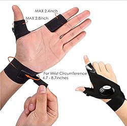 2 Pair LED Flashlight Gloves Christmas Stocking