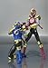 TAMASHII NATIONS Bandai S.H. Figuarts Crimson Thunder Ranger and Navy Thunder Ranger Power Rangers Ninja Storm Action Figure Set
