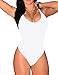 Ninimour-Women Hollow Out Neck Playsuit Club Romper White S