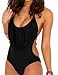 Hanson V28 Padded One Piece Fringed Swimsuit Swimwear Monokini