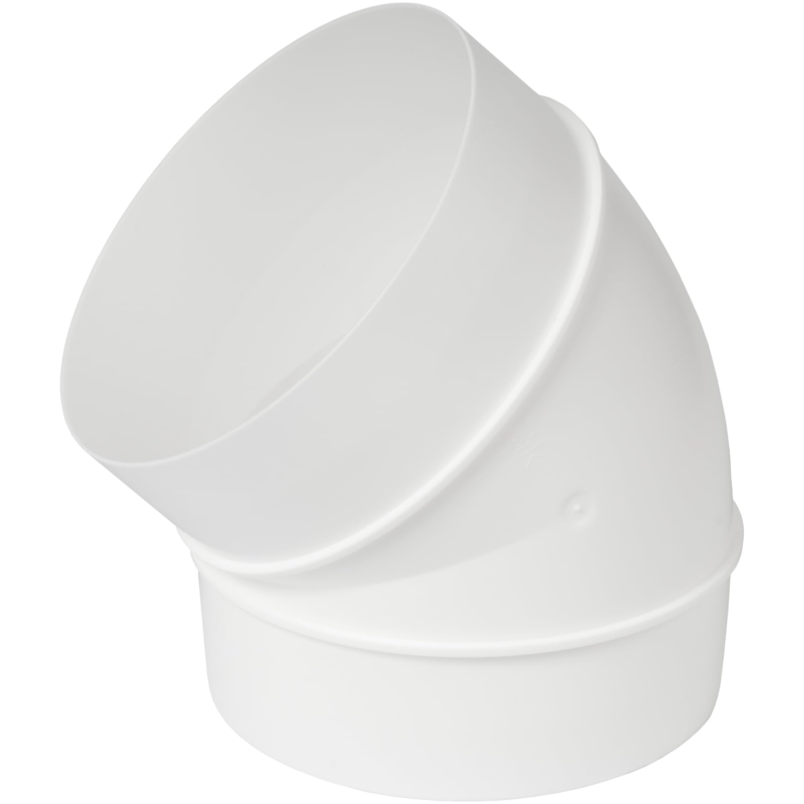 45 Degree 4 Inch / 100mm Plastic Elbow - Bend Connect Ducting Pipe, Duct or Hose - Straight or Flexible - Ventilation Connector Round Joint Tube — image 1