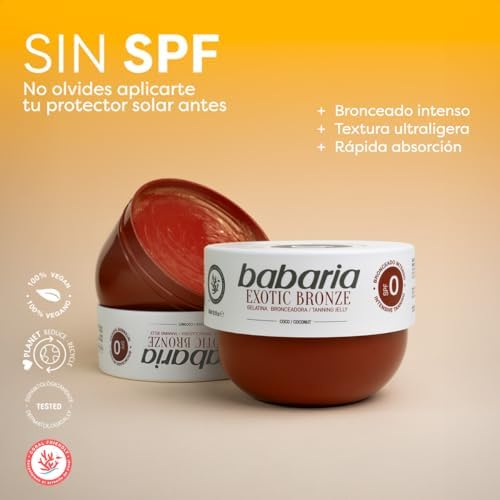 - Gelatina Abbronzante Cocco Bronzo Intenso | Acceleratore Abbronzatura | Idratazione | Resistente all'Acqua | Vegana | 300 ml