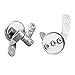 Lystin Toilet Seat Hinges Replacement Parts with Fittings, Pair of Zinc alloy Finished Replacement Hinges Adjustable Toilet Seats Hinges with Bolts and Nuts