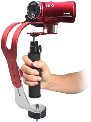 Handheld Video Camera Stabilizer with Phone Clip for Canon, Nikon, Sony DSLR Camera, Camcorder, DV, GoPro Action camera, Smartphone and any other cameras up to 2.1lbs