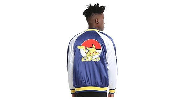 Ht Pokemon Pikachu Satin Souvenir Jacket Large Amazoncom