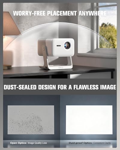 【Flagship Official Licensed Google TV】Smart Outdoor 4K Projector with WiFi and Bluetooth, VOPLLS Projectors with Dolby/Auto Focus, Portable Phone Movie Gaming Wireless Wifi Proyector for Bedroom/Home