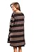onlypuff Women's Casual Dress Striped Knee Length Flared Swing Cute With Pockets Irregular Hem