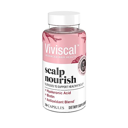 VIVISCAL SCALP NOURISH SUPPLEMENT, BLEND OF NUTRIENTS FOR SCALP HEALTH & HAIR FOLLICLES, FORTIFY HAIR’S NATURAL BEAUTY, FOUNDATION FOR HEALTHY HAIR GROWTH VITAMINS, 30CT – 1 MONTH
