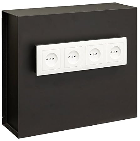 Arregui 23000W-S2 Safe für Netzsteckdose, Schwarz
