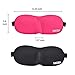 TANGCISON Eye Mask Sleep Mask, 2 Pack 3D Eye Mask for Sleeping, Bamboo and Cotton Material Eyeshade, Sleep Eye Mask with Adjustable Strap for Women and Men (Black and Rose Red)