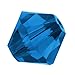 Swarovski Crystal, #5328 Bicone Beads 4mm, 24 Pieces, Capri Blue