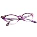 zeroUV Blue Light Blocking Vintage Cat Eye Glasses for Women UV400 Embellished with Rhinestones, 50s Rockabilly Accessories 51mm (Purple Fade)