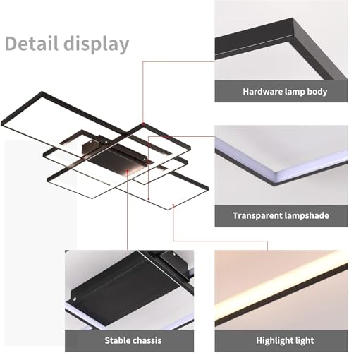 Lumbryzn Modern Dimmable LED Ceiling Light, Living Room and Bedroom Lamp, LED Ceiling Light for Kitchen, Office and Living Room Decorative
