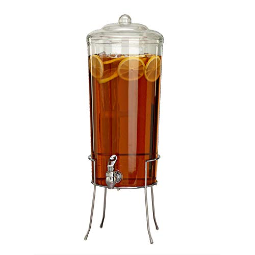 2-Pack Cold Beverage Drink Dispenser Unbreakable Slim Space Saving 2.25 Gallon with Ice Cone