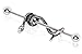 Industrial Barbell CZ 316L Stainless Steel Antique Snake 1 1/2