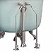 Renovators Chrome Clawfoot Tub Supply Lines - Heavy Duty - Double Shutoff Valves (Offset) 2-1/2