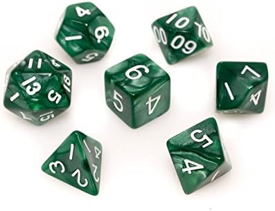 Dragons Play Polyhedral 7-Die Shamrocker Dice Set - d4, d6, d8, d10, d12, d20 &amp; d00