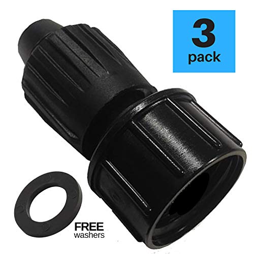 Habitech 3Pack 1/2 Inch Drip Irrigation Tubing to Faucet/Garden Hose