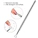 Bememo 3 Pack Cuticle Pushers Nail Scraper Cuticle Peeler Scraper Triangle Stainless Steel Nail Polish Remover with 3 Storage Bags