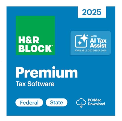 H&R Block Tax Software Premium 2025 Win/Mac [PC/Mac Online Code]