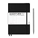 LEUCHTTURM1917 - Notebook Hardcover Medium A5-251 Numbered Pages for Writing and Journaling (Black, Plain)