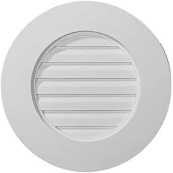 Ekena Millwork GVRO27F Plain Round Gable Vent Louver, 27