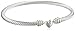 Amazon Collection Sterling Silver-Plated Heart Cable Bangle Bracelet