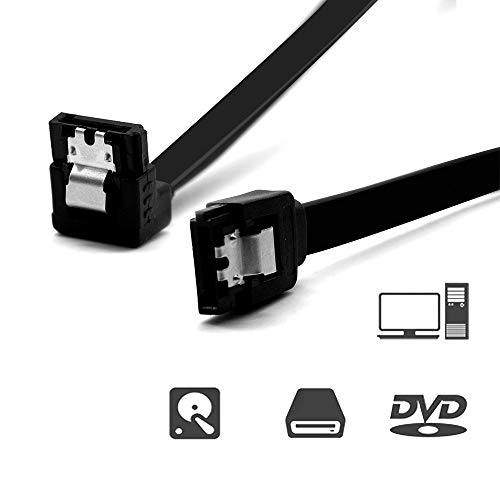 image for ABLEWE SATA Cable III 5 Pack 6Gbps 90 Degree Right Angle HDD SDD Data 