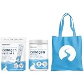 NativePath Collagen Peptides 25 and Collagen Stick Packs Bundle with Tote Bag