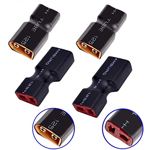 ShareGoo 4PCS XT60 Male to Deans T Plug Female Connector Adapter No Wires Wireless RC LiPo NiMH Battery ESC Connector Adapters