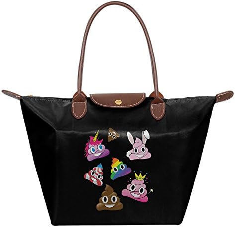 Silly Whacky Fun Poop Emoji Land Women Fashion Waterproof Tote Shoulder Bag Shoping Bag