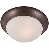 Maxim Essentials-One Light Flush Mount in Early American style-12 Inches Wide by 4 inches high-Oil Rubbed Bronze Finish