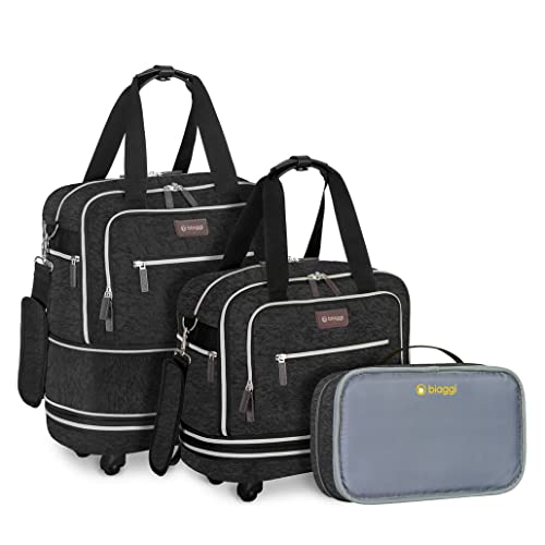 biaggi Zipsak Boost! Foldable Underseat Carry-On - Lightweight, Expandable Travel Bag with Packing Cube - TSA Approved