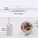 Swpeet 4 Pcs E26 Hanging Lantern Cord with On/Off Switch, Light Socket with 10.86 Inch Extension Cord Cable, White Pendant Light Socket Cord for Kitchen/Bedroom/Bathroom/Restaurant/Cafe Shop