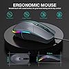Wired-Mouse-Jelly-Comb-Optical-Gaming-Mice-with-Silent-Clicking-and-RGB-Backlight-for-PC-Computer-Laptop-1600-DPI-Black-and-Dark-Grey Wired Mouse, Jelly Comb Optical Gaming Mice with Silent Clicking and RGB Backlight for PC Computer Laptop, 1600 DPI…