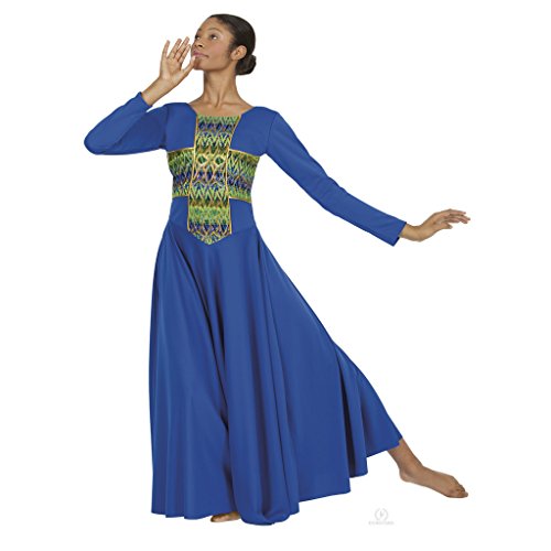 Eurotard 63566 Joyful Praise Dress (Royal, Large)
