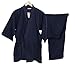 Soojun Men's Solid Color Kimono Top with Pocket and Pant Pajamas Set