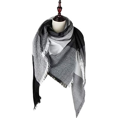 VIVIAN & VINCENT Women's Plaid Blanket Winter Scarf Warm Wrap Oversized Shawl Cape VIVIAN & VINCENT Women's Plaid Blanket Winter Scarf Warm Wrap Oversized Shawl Cape