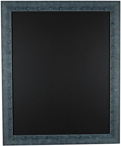 Decorative Words 18" x 24" Chalk Board framed in 1-5/8" Faux Funky Blue Jean Material Designer frame, Sawtooth hanger is attached for easy hanging
